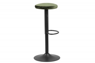 Moderná barová stolička Nenna, čierna-lesno zelená